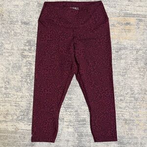 NOBULL Maroon Animal Print Cropped Leggings M
